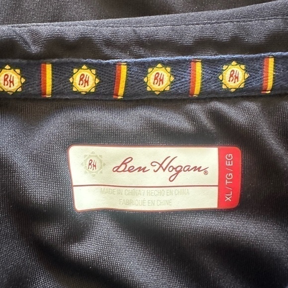 Men’s used Ben Hogan size XL polo golf shirt multicolor striped - Picture 2 of 4